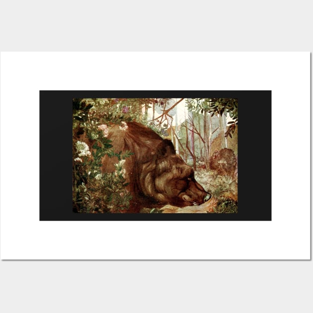 Jungle Book - Baloo in the Forest - E.J. and Maurice Detmold Wall Art by forgottenbeauty